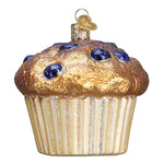 Old World Christmas Blueberry Muffin Ornament - hand-blown glass Christmas tree ornament (view 4)