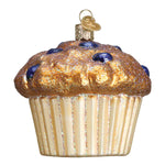 Old World Christmas Blueberry Muffin Ornament - hand-blown glass Christmas tree ornament (view 5)