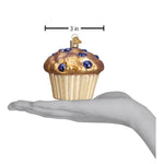 Old World Christmas Blueberry Muffin Ornament - hand-blown glass Christmas tree ornament (view 6)