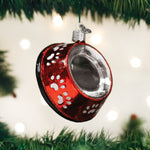 Old World Christmas Dog Bowl Ornament - hand-blown glass Christmas tree ornament