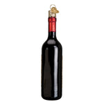 Old World Christmas Red Wine Bottle Ornament - hand-blown glass Christmas tree ornament (view 4)