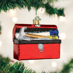 Old World Christmas Toolbox Ornament - hand-blown glass Christmas tree ornament