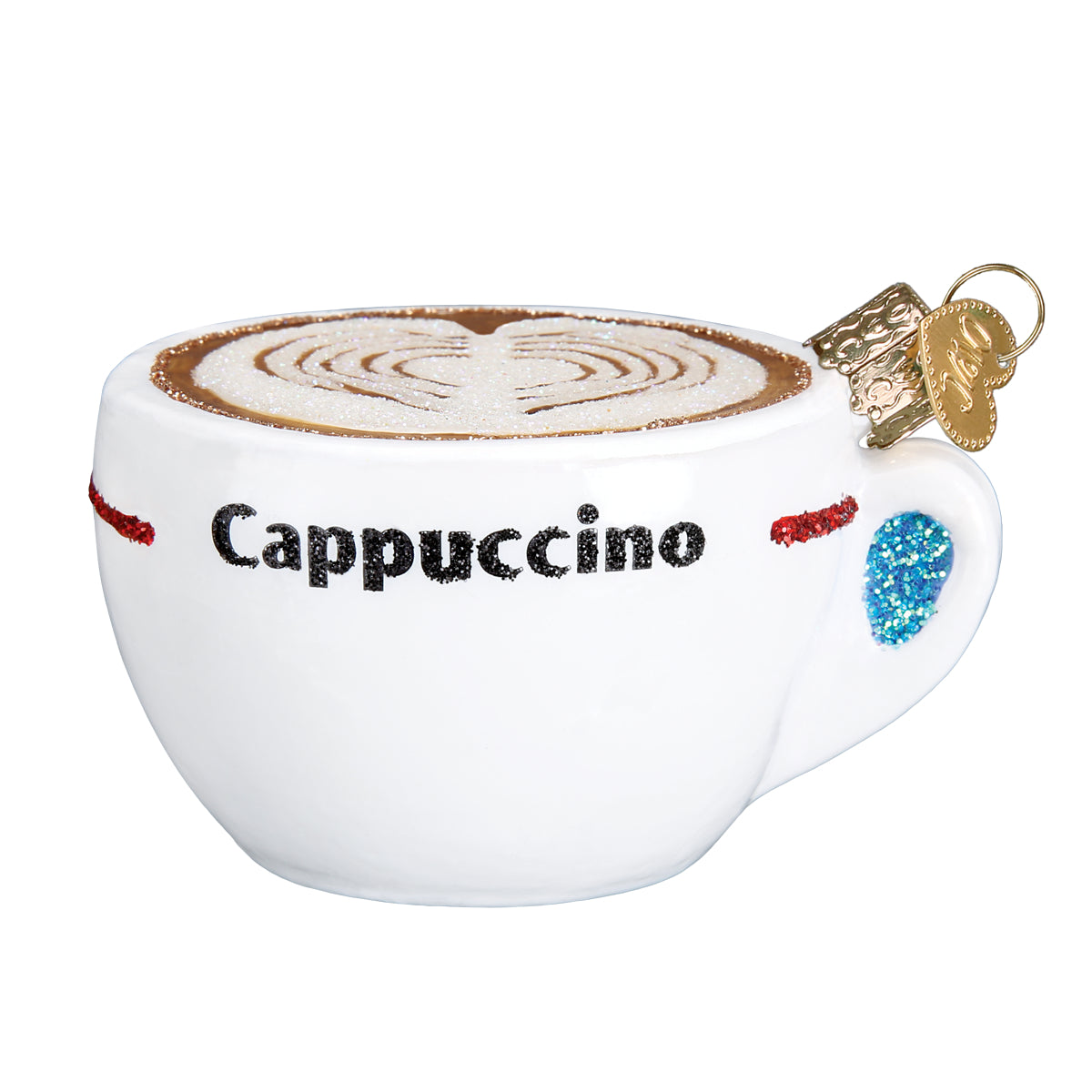 Old World Christmas Cappuccino Ornament - hand-blown glass Christmas tree ornament (view 3)