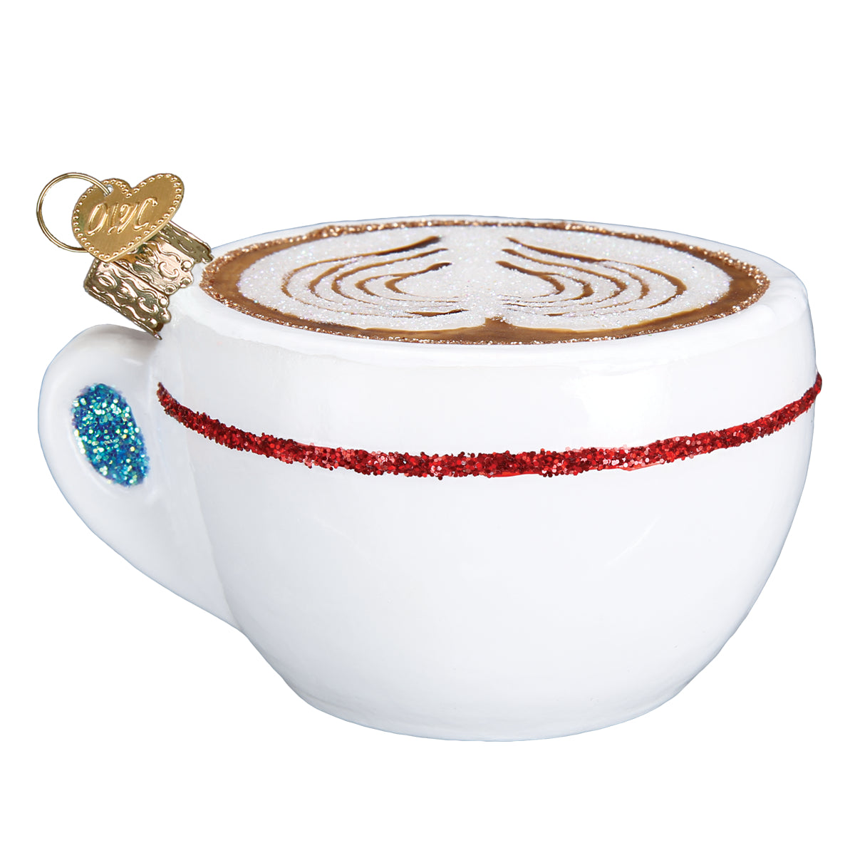 Old World Christmas Cappuccino Ornament - hand-blown glass Christmas tree ornament (view 4)