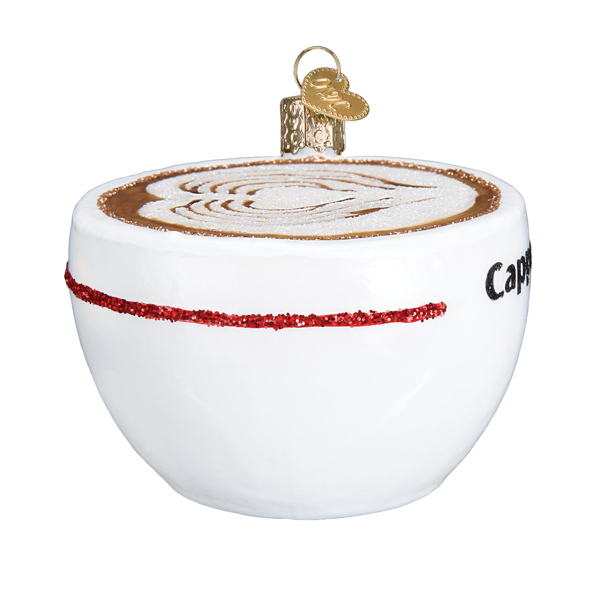 Old World Christmas Cappuccino Ornament - hand-blown glass Christmas tree ornament (view 5)
