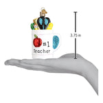 Old World Christmas Best Teacher Mug Ornament - hand-blown glass Christmas tree ornament (view 7)