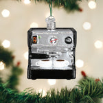 Old World Christmas Espresso Machine Ornament - hand-blown glass Christmas tree ornament