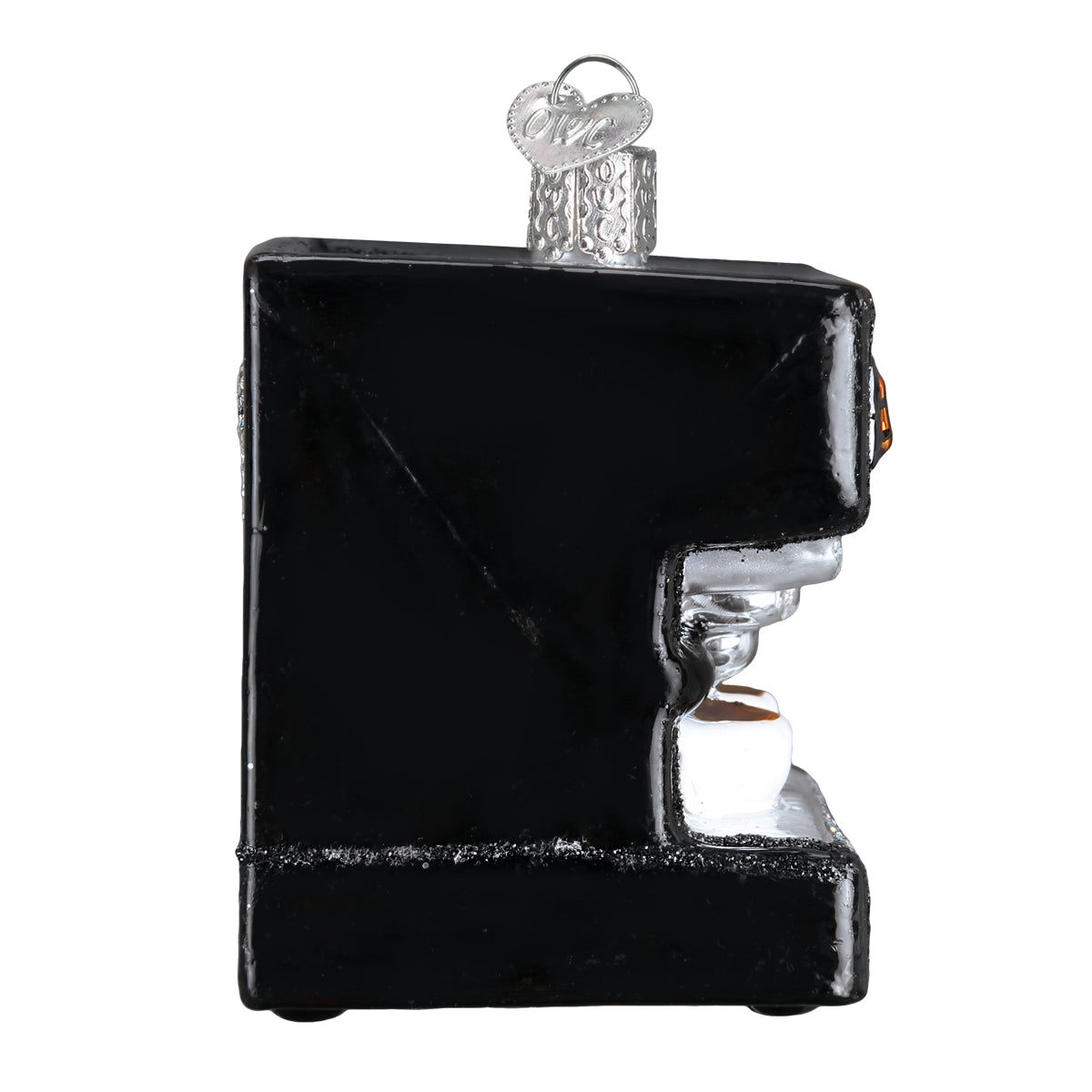 Old World Christmas Espresso Machine Ornament - hand-blown glass Christmas tree ornament (view 4)