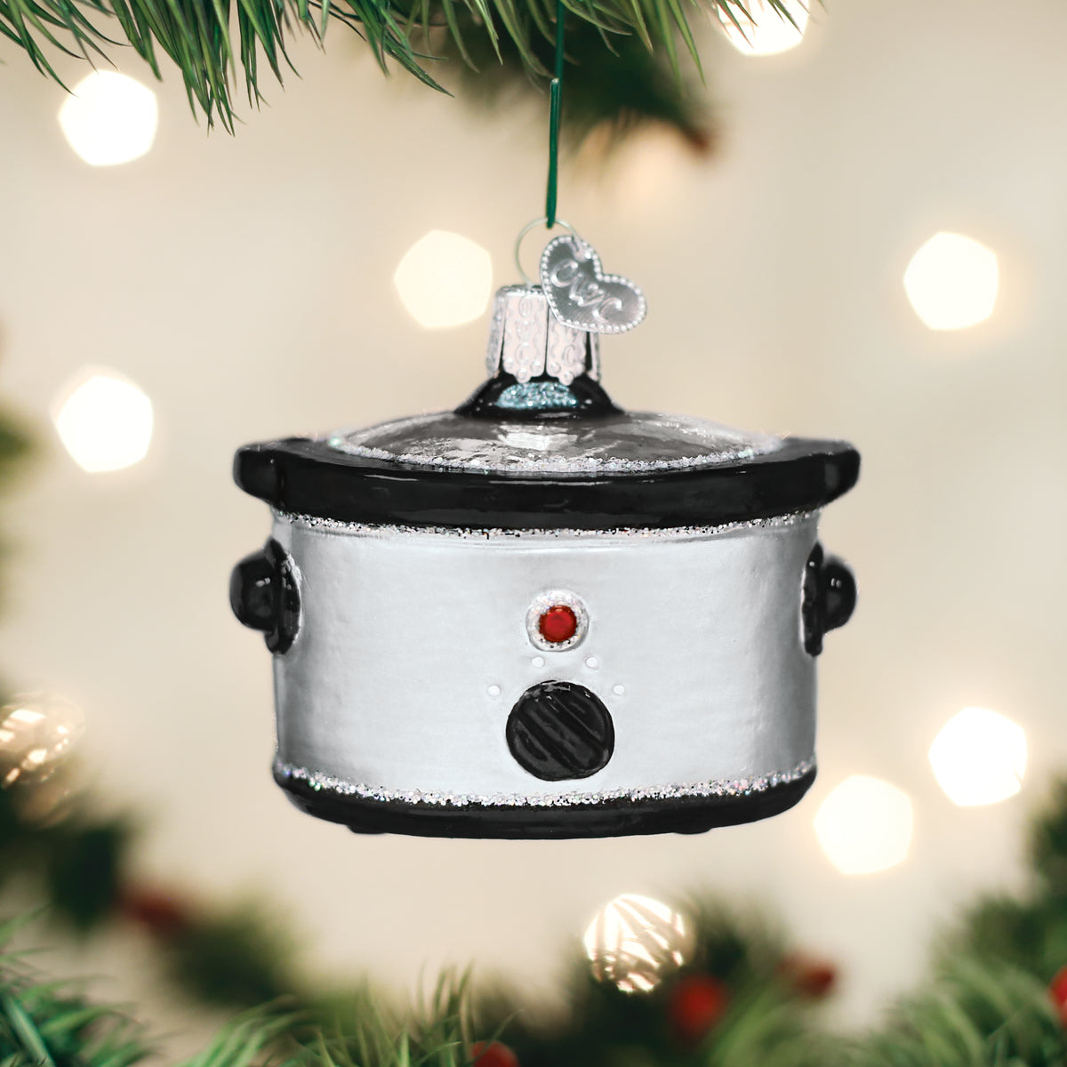 Old World Christmas Slow Cooker Ornament - hand-blown glass Christmas tree ornament