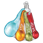 Old World Christmas Measuring Spoons Ornament - hand-blown glass Christmas tree ornament (view 3)
