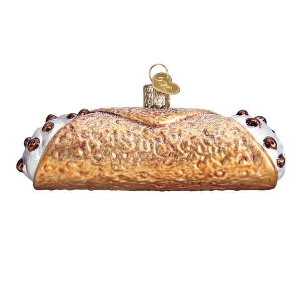 Old World Christmas Cannoli Ornament - hand-blown glass Christmas tree ornament (view 3)