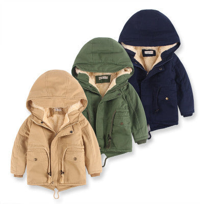 LM 6035 Europe And American Wind Boy's Coat And Cashmere Boy's Windcoat For Autumn And Winter Children's Clothes - Cindi Book