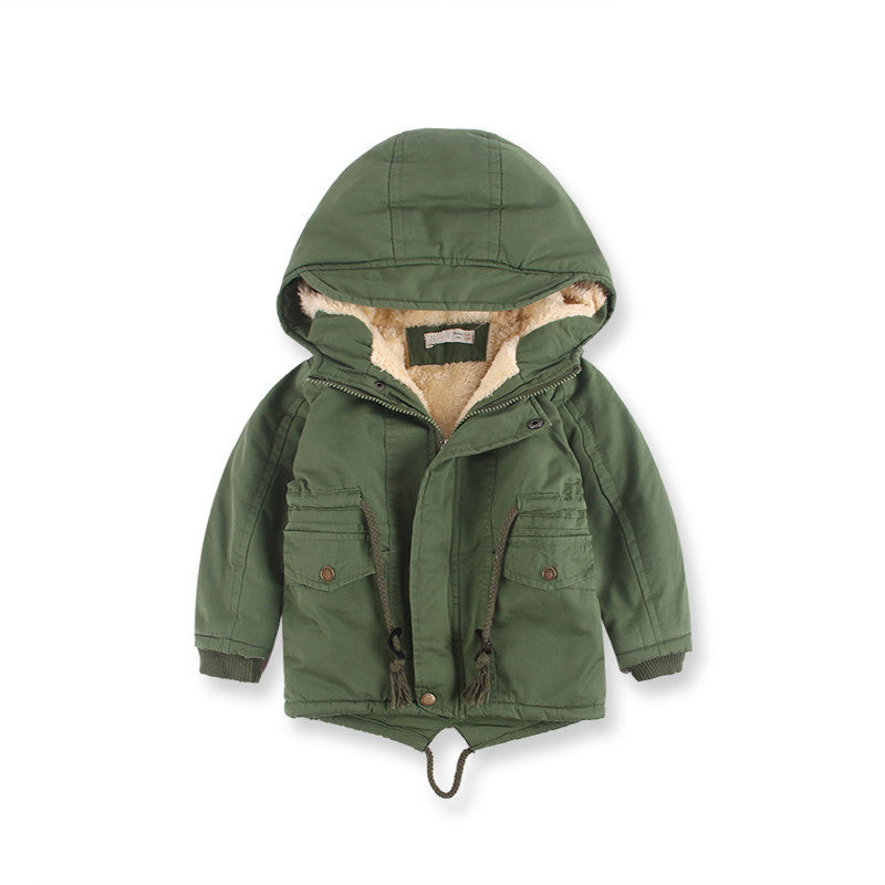 LM 6035 Europe And American Wind Boy's Coat And Cashmere Boy's Windcoat For Autumn And Winter Children's Clothes - Cindi Book