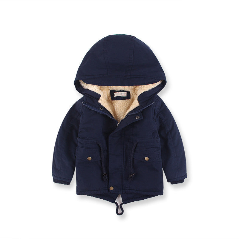 LM 6035 Europe And American Wind Boy's Coat And Cashmere Boy's Windcoat For Autumn And Winter Children's Clothes - Cindi Book
