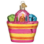 Old World Christmas Beach Bag Ornament - hand-blown glass Christmas tree ornament (view 3)