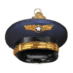 Old World Christmas Pilot's Cap Ornament - hand-blown glass Christmas tree ornament (view 5)