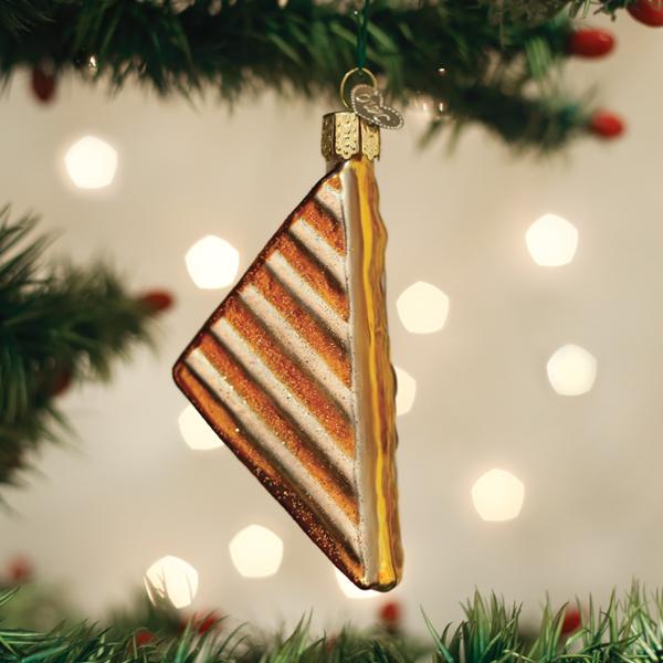 Old World Christmas Grilled Cheese Sandwich Ornament - hand-blown glass Christmas tree ornament