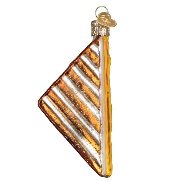 Old World Christmas Grilled Cheese Sandwich Ornament - hand-blown glass Christmas tree ornament (view 3)