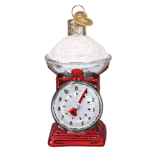 Old World Christmas Kitchen Scale Ornament - hand-blown glass Christmas tree ornament (view 3)