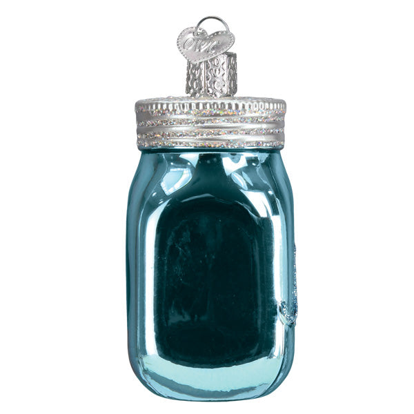 Old World Christmas Mason Jar Ornament - hand-blown glass Christmas tree ornament (view 5)