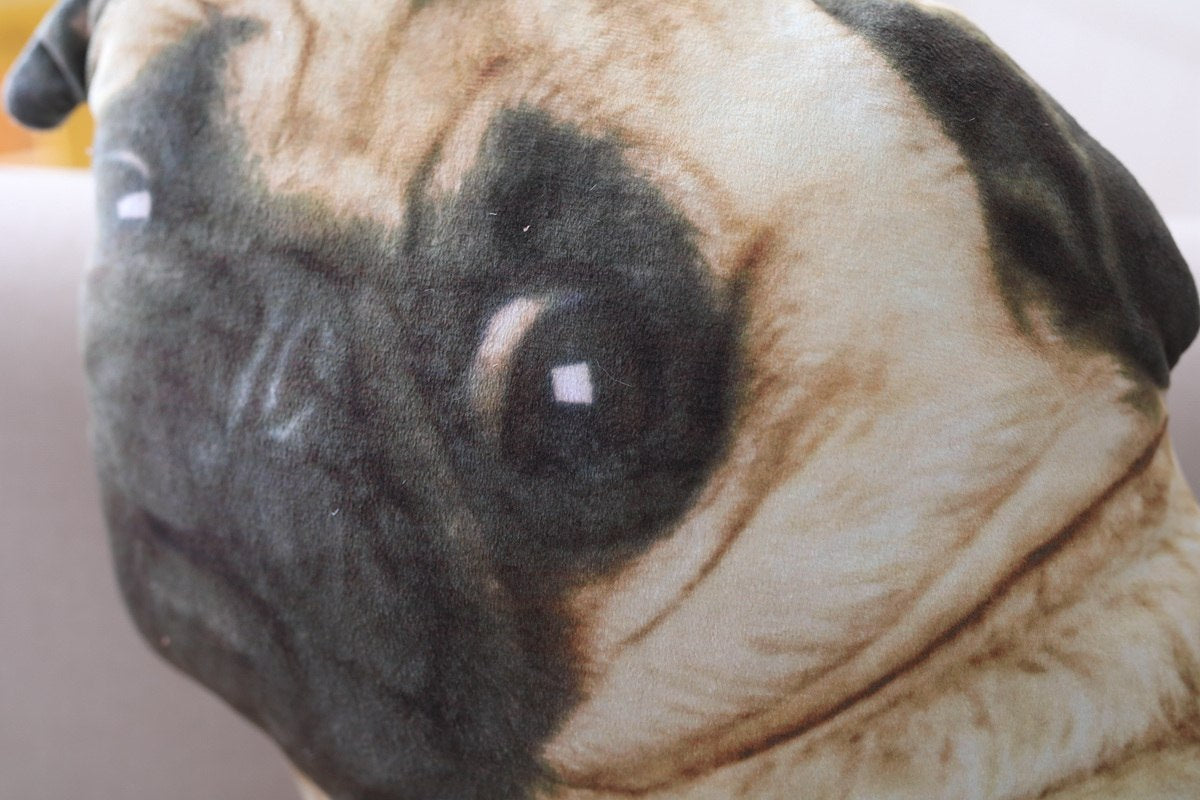 3D Simulation Belldog Plush Toy Pillow Real Life Doll Funny Pug Dog Doll Nap Pillow Lying Prone Soft Sofa Pillow - Cindi Book