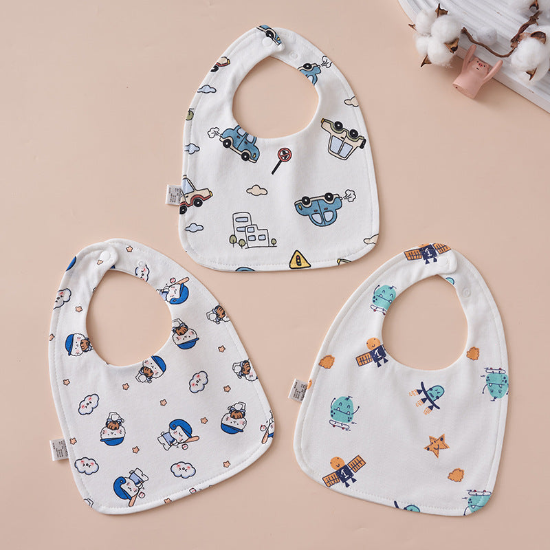 Babys Pure Cotton U-Shaped Bib Waterproof Baby Bib