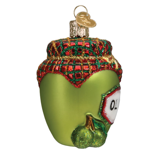 Old World Christmas Jar Of Olives Ornament - hand-blown glass Christmas tree ornament (view 5)