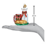 Old World Christmas Santa's Milk & Cookies Ornament - hand-blown glass Christmas tree ornament (view 7)