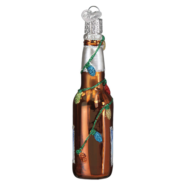 Old World Christmas Holiday Coors Light Bottle Ornament - hand-blown glass Christmas tree ornament (view 4)