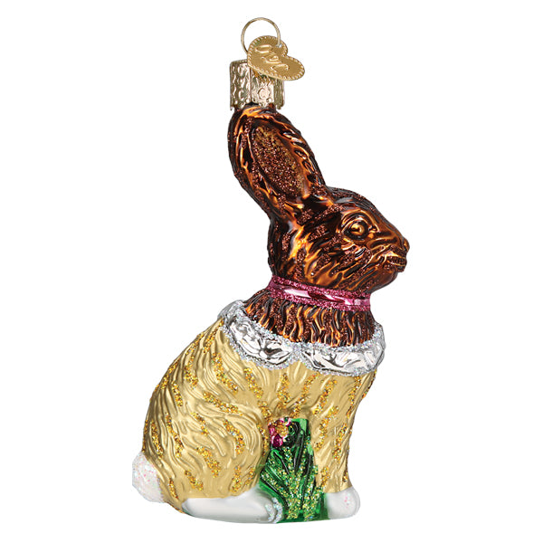 Old World Christmas Chocolate Easter Bunny Ornament - hand-blown glass Christmas tree ornament (view 4)