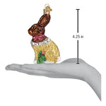 Old World Christmas Chocolate Easter Bunny Ornament - hand-blown glass Christmas tree ornament (view 6)