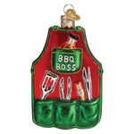 Old World Christmas BBQ Apron Ornament - hand-blown glass Christmas tree ornament (view 3)