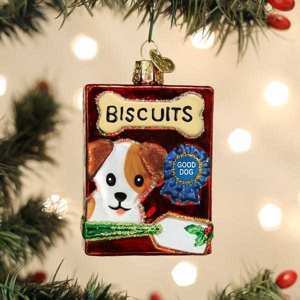 Old World Christmas Doggy Treats Ornament - hand-blown glass Christmas tree ornament