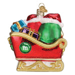 Old World Christmas M&M'S In Sleigh Ornament - hand-blown glass Christmas tree ornament (view 4)