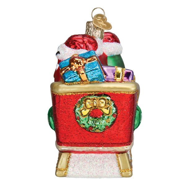 Old World Christmas M&M'S In Sleigh Ornament - hand-blown glass Christmas tree ornament (view 5)