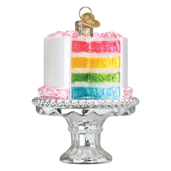 Old World Christmas Cake On Stand Ornament - hand-blown glass Christmas tree ornament (view 3)