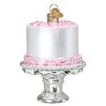 Old World Christmas Cake On Stand Ornament - hand-blown glass Christmas tree ornament (view 4)