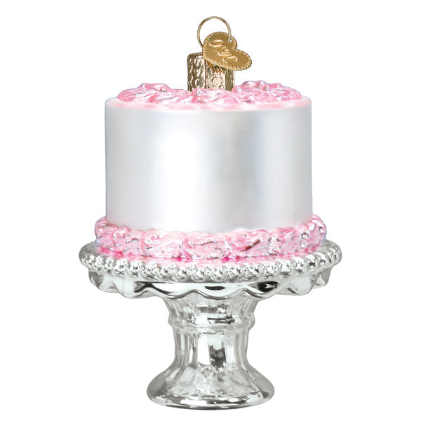 Old World Christmas Cake On Stand Ornament - hand-blown glass Christmas tree ornament (view 4)