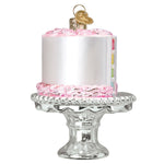 Old World Christmas Cake On Stand Ornament - hand-blown glass Christmas tree ornament (view 5)