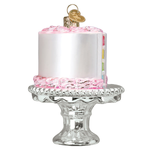 Old World Christmas Cake On Stand Ornament - hand-blown glass Christmas tree ornament (view 5)