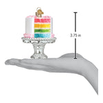Old World Christmas Cake On Stand Ornament - hand-blown glass Christmas tree ornament (view 6)