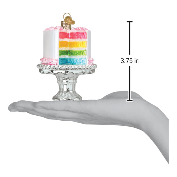 Old World Christmas Cake On Stand Ornament - hand-blown glass Christmas tree ornament (view 6)