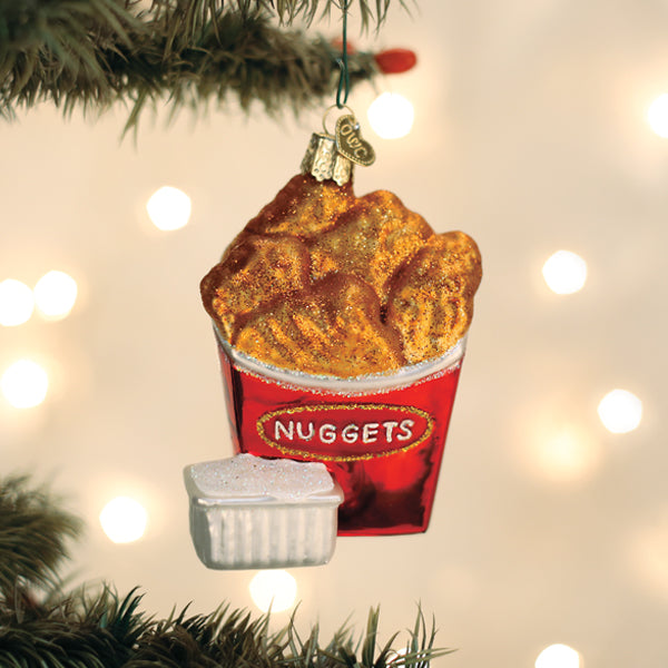 Old World Christmas Chicken Nuggets Ornament - hand-blown glass Christmas tree ornament