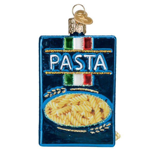 Old World Christmas Box Of Pasta Ornament - hand-blown glass Christmas tree ornament (view 4)