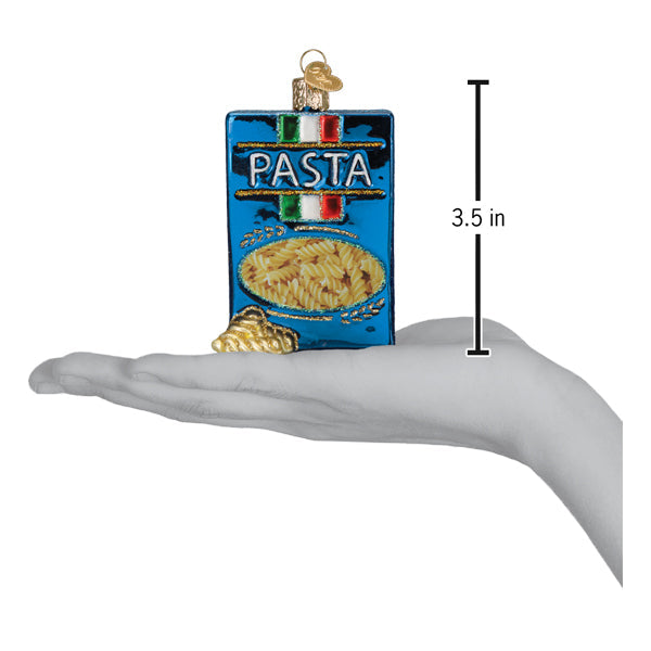 Old World Christmas Box Of Pasta Ornament - hand-blown glass Christmas tree ornament (view 6)