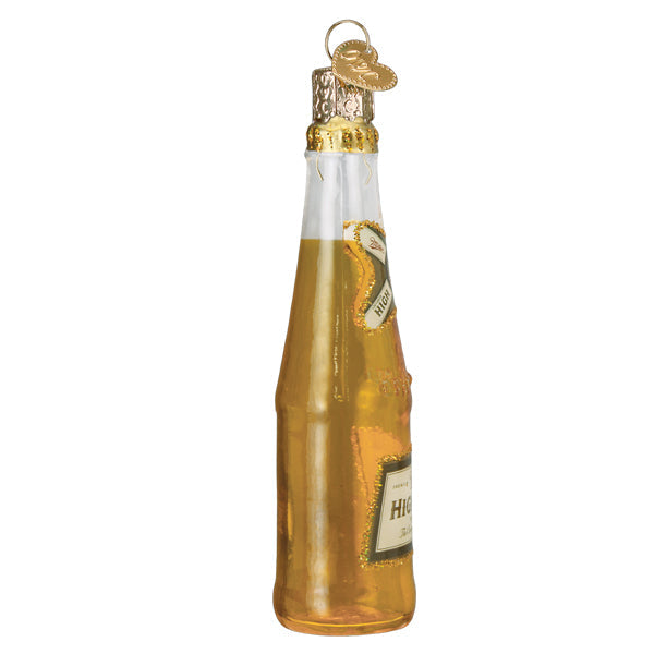Old World Christmas Miller High Life Bottle Ornament - hand-blown glass Christmas tree ornament (view 5)
