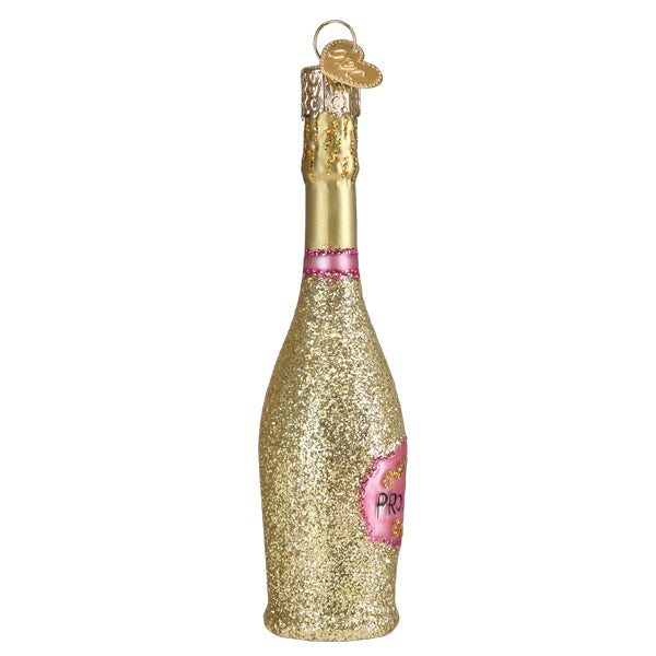 Old World Christmas Prosecco Bottle Ornament - hand-blown glass Christmas tree ornament (view 5)