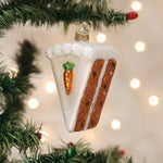 Old World Christmas Carrot Cake Ornament - hand-blown glass Christmas tree ornament