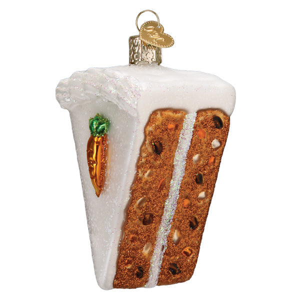 Old World Christmas Carrot Cake Ornament - hand-blown glass Christmas tree ornament (view 3)