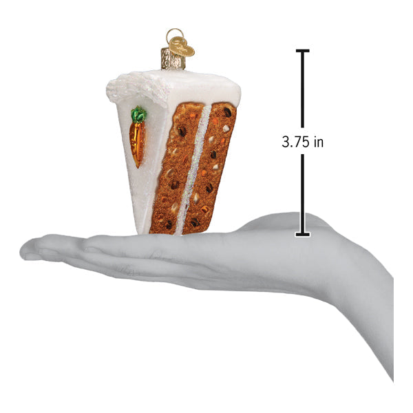 Old World Christmas Carrot Cake Ornament - hand-blown glass Christmas tree ornament (view 6)